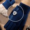 Knitted Warm Thicked Gloves for Men's Winter Windproof Touch Screen Gloves Washable Outdoor Cycling Full Finger Gloves