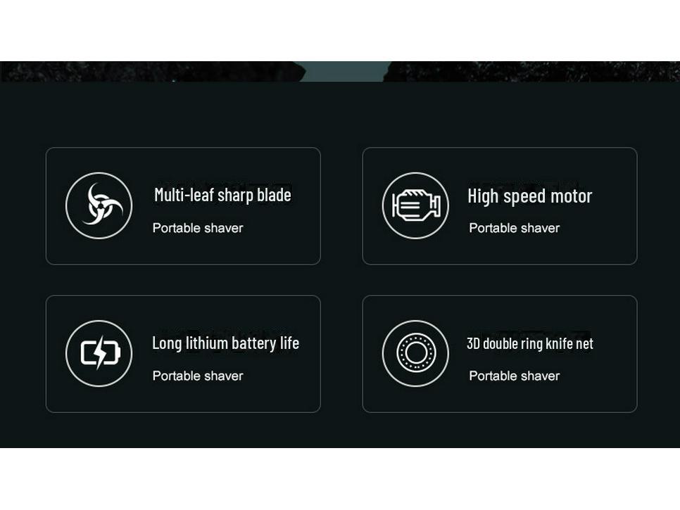 Компактная мужская электробритва - Полностью моющаяся, Суперчистая, Портативная для путешествий