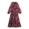 Kaslead New Arrival Women's Clothing Fashion Style Fashion Minimalist Metal Wire Print Length Dress 2509162