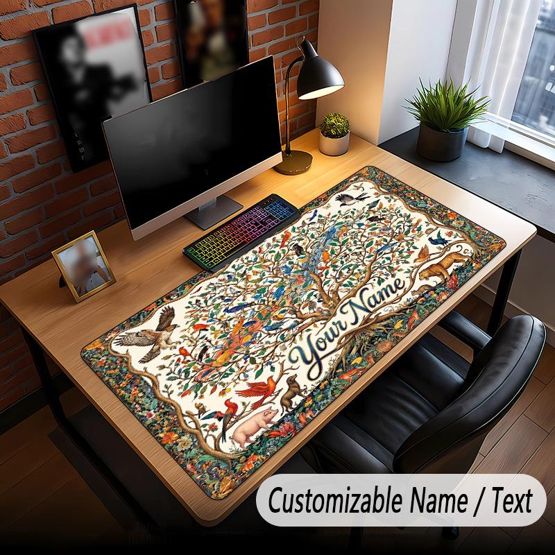 Sunset Landscape Theme Custom Mouse Pad Personalized With Name Text Customized Desk Mat For Office Home Decor