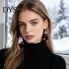 Милые праздничные аксессуары 1 пара акриловые серьги на Хэллоуин, Черно-белые серьги-подвески с призраками, Уникальные нишевые подарки для друзей, Шляпа ведьмы