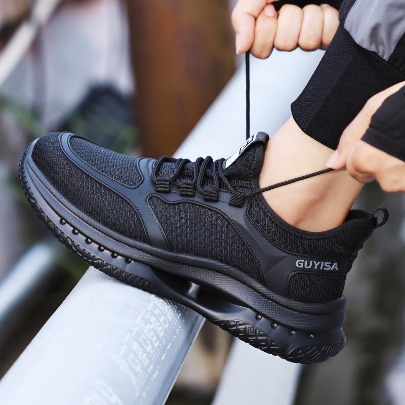 Мужские легкие рабочие ботинки с защитным стальным подноском - Защита от ударов, Защита от проколов, Комфорт в любое время года