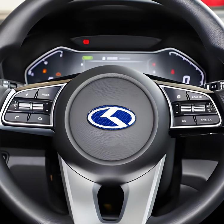 1 шт. 3D K карбоновая наклейка-эмблема на руль автомобиля Наклейка Руль автомобиля Эмблема интерьера автомобиля Аксессуары для стайлинга автомобиля Для KIA