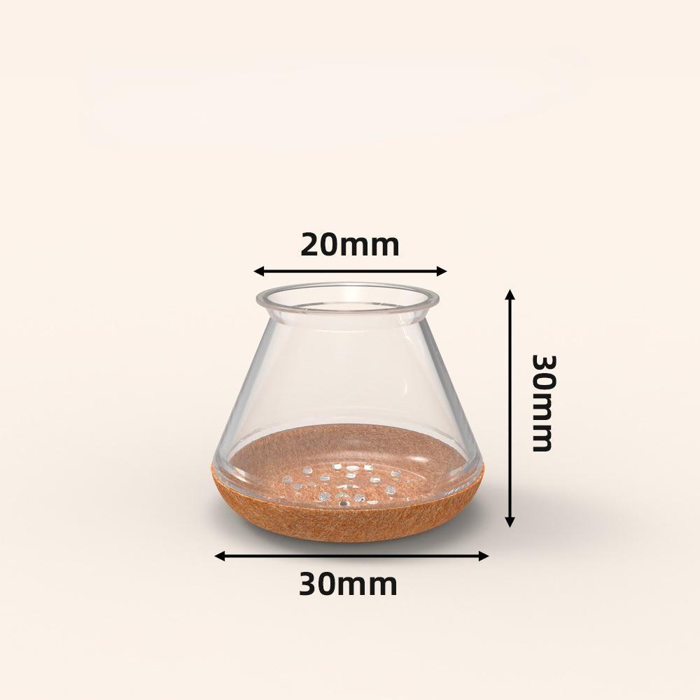 4-16 шт. прозрачные защитные колпачки для ножек стульев и столов, круглые колпачки для ножек мебели, напольные ползунки, нескользящие, с войлочными накладками