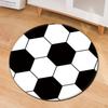 Soccer Ball Round Area Rug – Football Game Theme Carpet – Non-Slip Floor Mat for Living Room or Kids' Room, Washable Home Decor