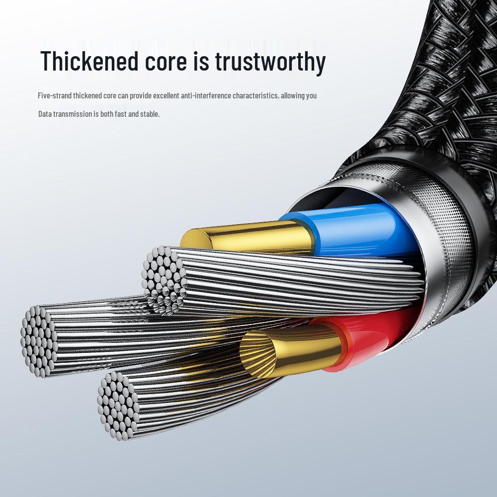 120W Braided Type-C Fast Charge Cable for Apple 15/16, Huawei, Vivo