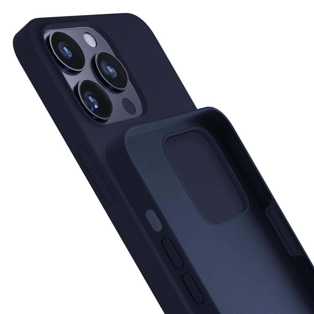 Apple iPhone 15 Pro Max - Силиконовый чехол 3Mk Темно-синий