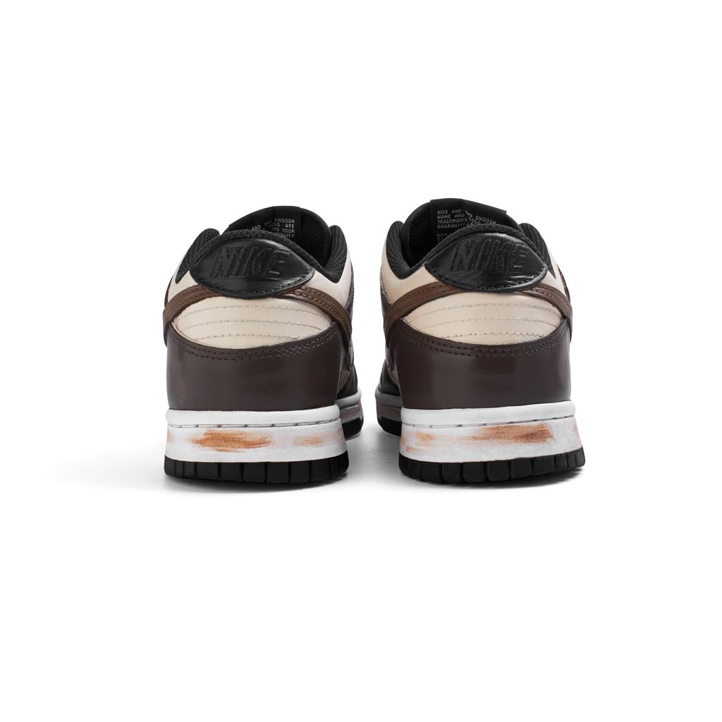 Nike Dunk Synthetic Leather Abrasion Resistant Low top Skateboard Shoes Unisex Brown HF5441-100(Team825-)