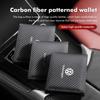 Для VW Кошелек из углеродного волокна Кожаный Бизнес Держатель для монет и карт Портмоне Scirocco Passat Polo B5 B6 B7 CC Tiguan Sharan ID6