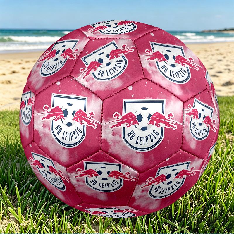 RB Leipzig Print Size 5 Soccer Ball, PU Wear Resistant Football for Match Training and Daily Practice, Birthday Gift for Soccer Fans