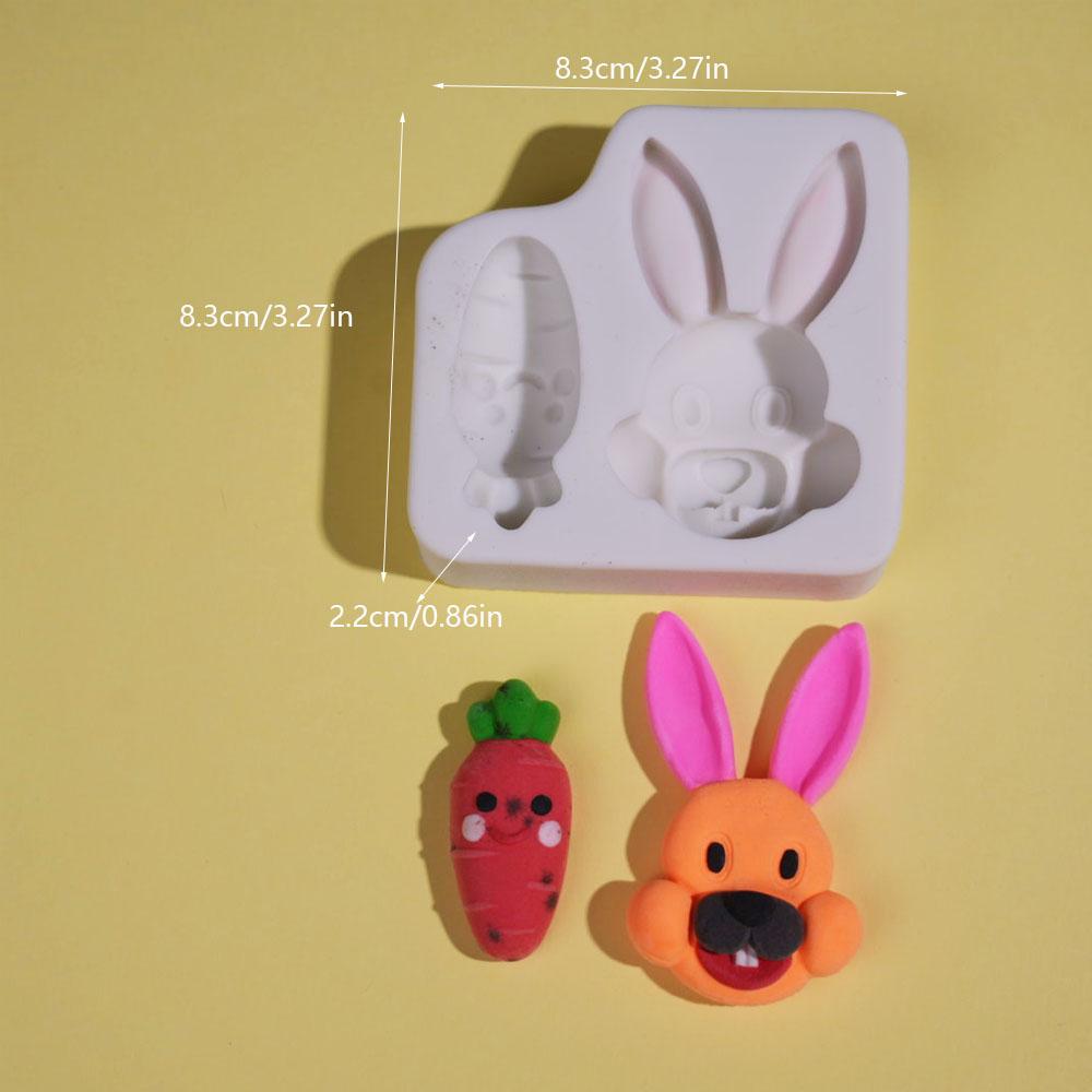 3D Яйцо Кролик Силиконовая Форма Для Свечи Мультяшная Форма Для Мыла Сделай Сам Инструмент Из Смолы Глины Рельеф Растение Морковь Форма Искусство Домашний Декор Пасхальные Подарки