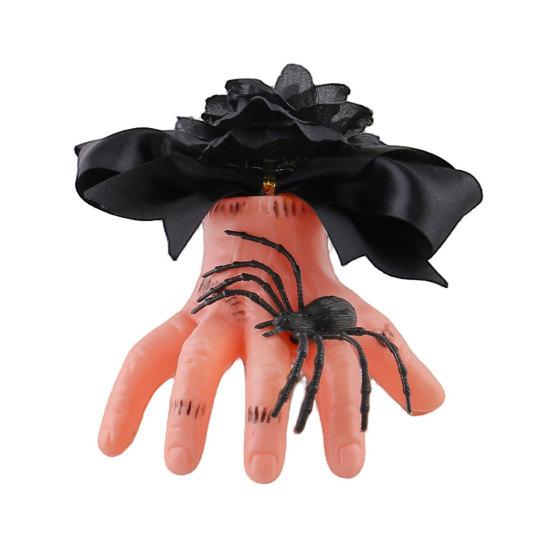 Заколка для волос на Хэллоуин для женщин, девочек, реалистичная отрезанная рука, заколка для волос с жуткой кистью в форме черной розы и пауком, аксессуар для вечеринки в стиле ужасов
