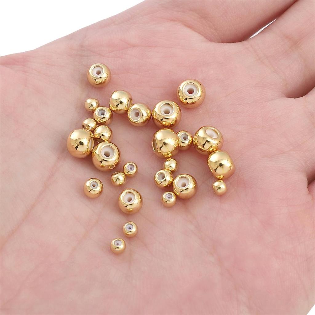 2Pcs Copper Flat Round Silicone Beads For DIY Jewelry Making Craft Accessories