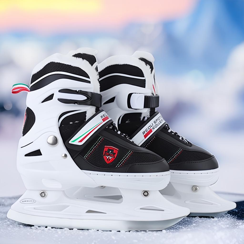 Зимние коньки студенческие бархатные конькобежные туфли