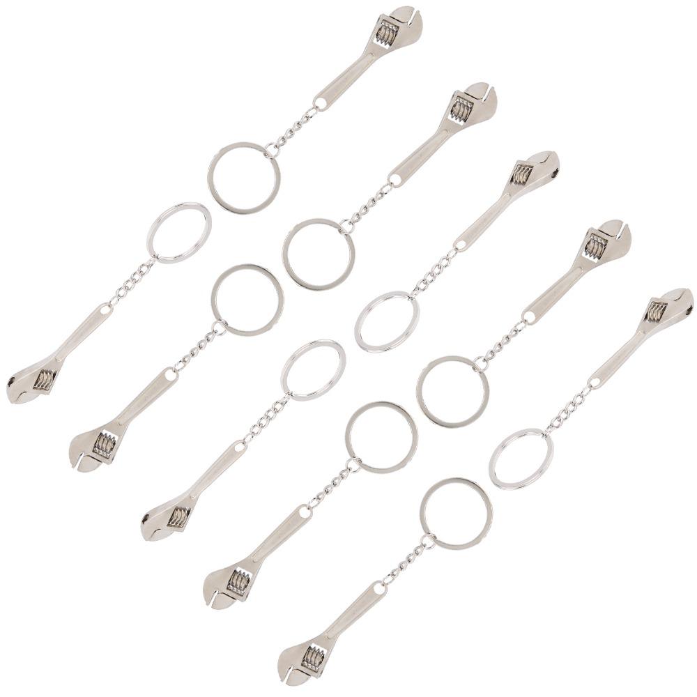 10PCS Zinc Alloy Wrench Keychains Sturdy Alloy Tool Ornaments Mini Mini Keychains For Daily Use