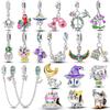 Шармы Медные бусины Кот Гантель Тюльпан Попугай Подвески Подходят для изготовления оригинальных браслетов Модная бижутерия для женщины