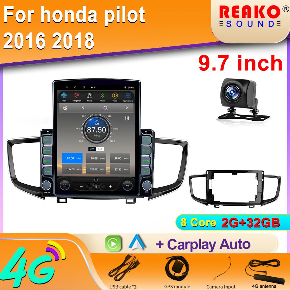 9.7"Android Car Radio GPS Navigation Автомагнитола Мультимедийный плеер для Honda Pilot 2016-2018 головное устройство стерео
