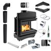 Cast Iron Fireplace Insert KRATKI MAJA Right Power 8 kW  Ø200 Mounting Kit
