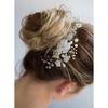 Модные жемчужные цветы ручной работы, свадебные заколки для волос с кристаллами, зажимы для подружки невесты, боковой гребень, декор для волос