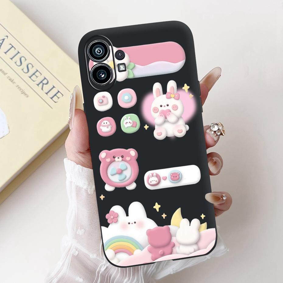 Модный Чехол-Картина Для Nothing Phone (1) Черный Мягкий Силиконовый Чехол Для Nothing Phone One Phone1 Чехлы Бамперы