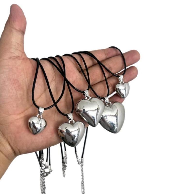 European and American Jewelry Simple Love- Pendant All-match Clavicle Chain Novel Wax Line Cold Wind Necklace for Girl