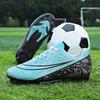 35-45 Football Shoes, Low-cut Blue and White Porcelain Long Nails, Youth Sneakers, Large Size Sports Shoes, TPU Soles, Broken Nails
