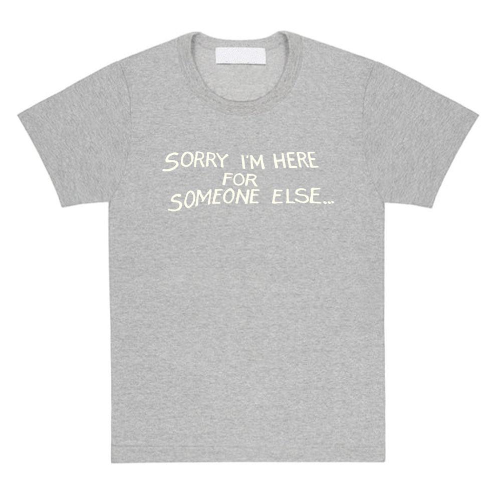 Футболки с принтом Benson Boone Singer Sorry I'm Here for Someone Else Single 2025 Футболки из хлопка Унисекс Уличная одежда Графические топы