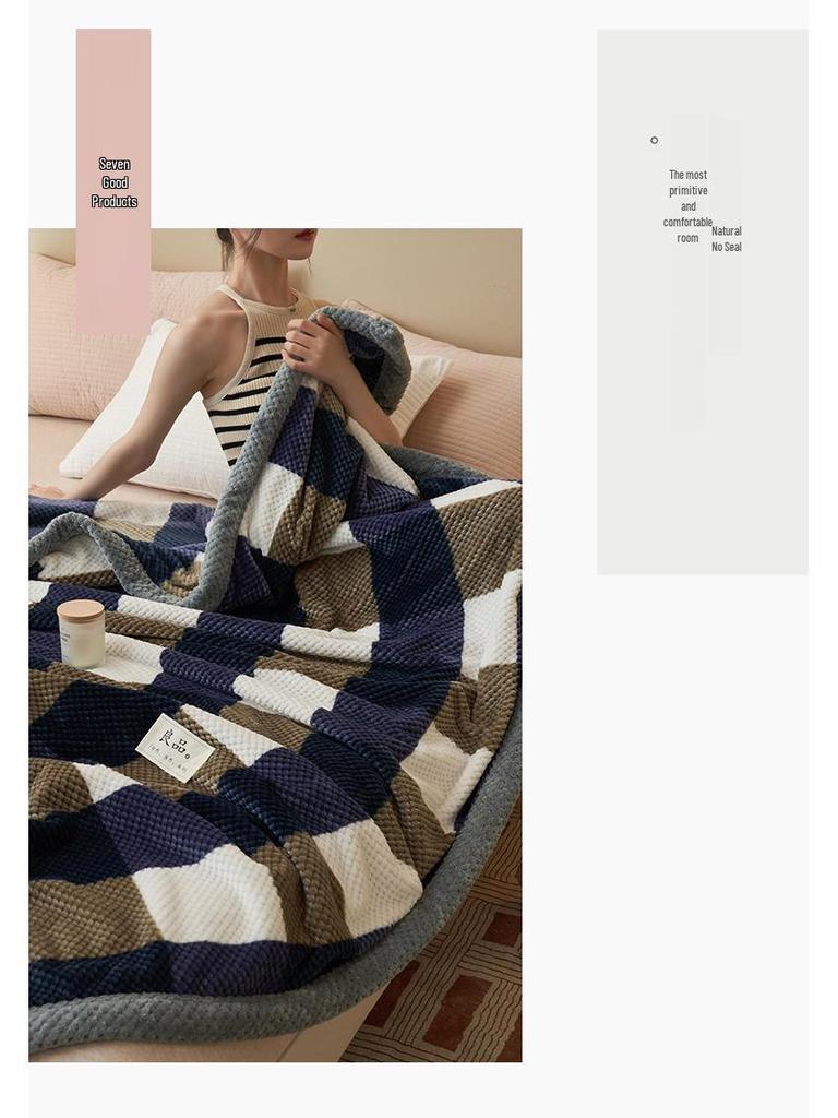 Doudou Coral Velvet Sofa and Bed Blanket