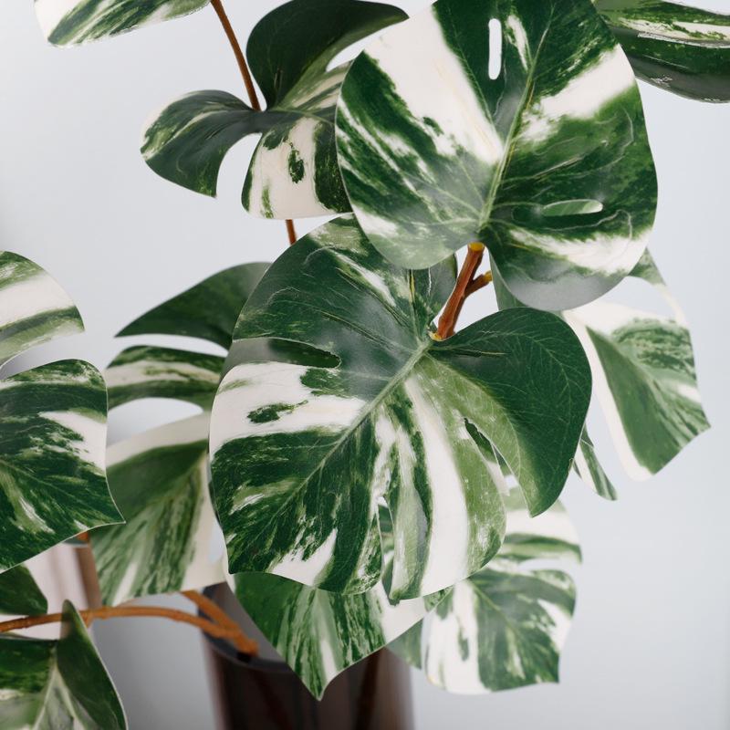 Oulifei 3-Prong Mini Turtle Artificial Leaf Plant