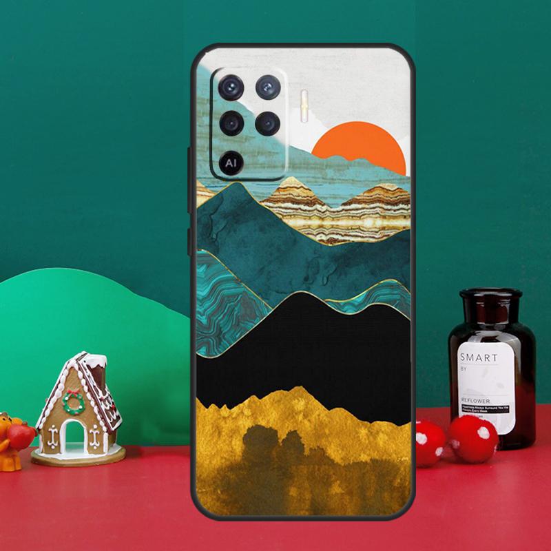 Чехол с изображением горного пейзажа и ночного неба для Oppo A98 A78 A58 A38 A18 A54 A74 A94 A80 A60 A40 A96 A76 A16 A15 A17 A57 A5 A6 Pro