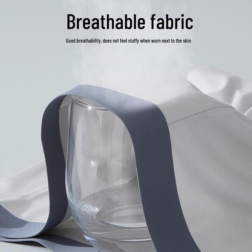 Мужские бесшовные боксеры из ледяного шелка большого размера - Защита от натирания, Антибактериальные, для бега и фитнеса