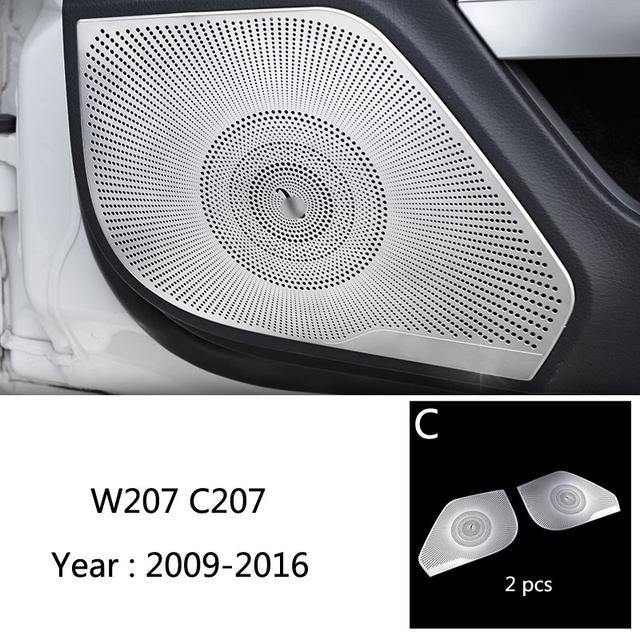Автомобильный Стайлинг, дверной аудиодинамик, дверной громкоговоритель, декоративная крышка, накладка, наклейка для Mercedes Benz E Class Coupe W207 C207