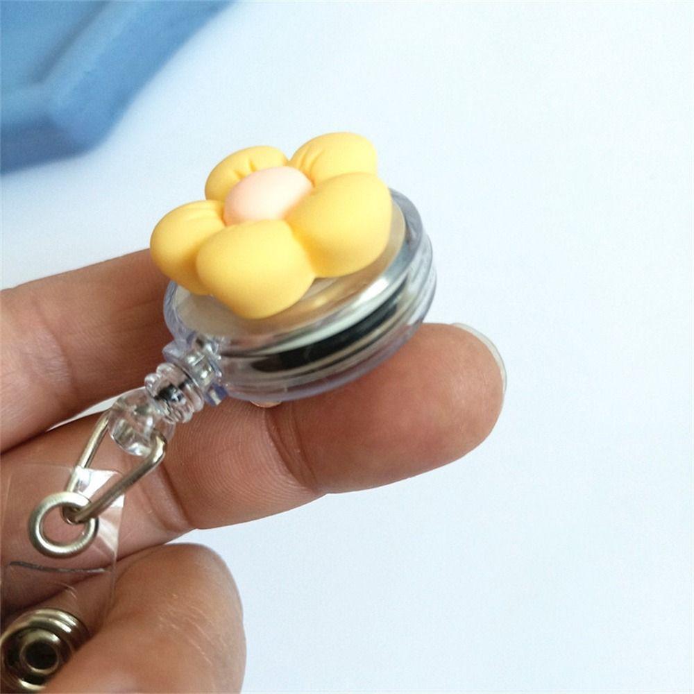 Держатель для значка с изображением флоры и цветка, выдвижная легкая пряжка, офисные школьные принадлежности