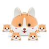 Набор плюшевых подушек Puffpals Corgi Dog, пушистый и мягкий, идеально подходит в качестве подарка