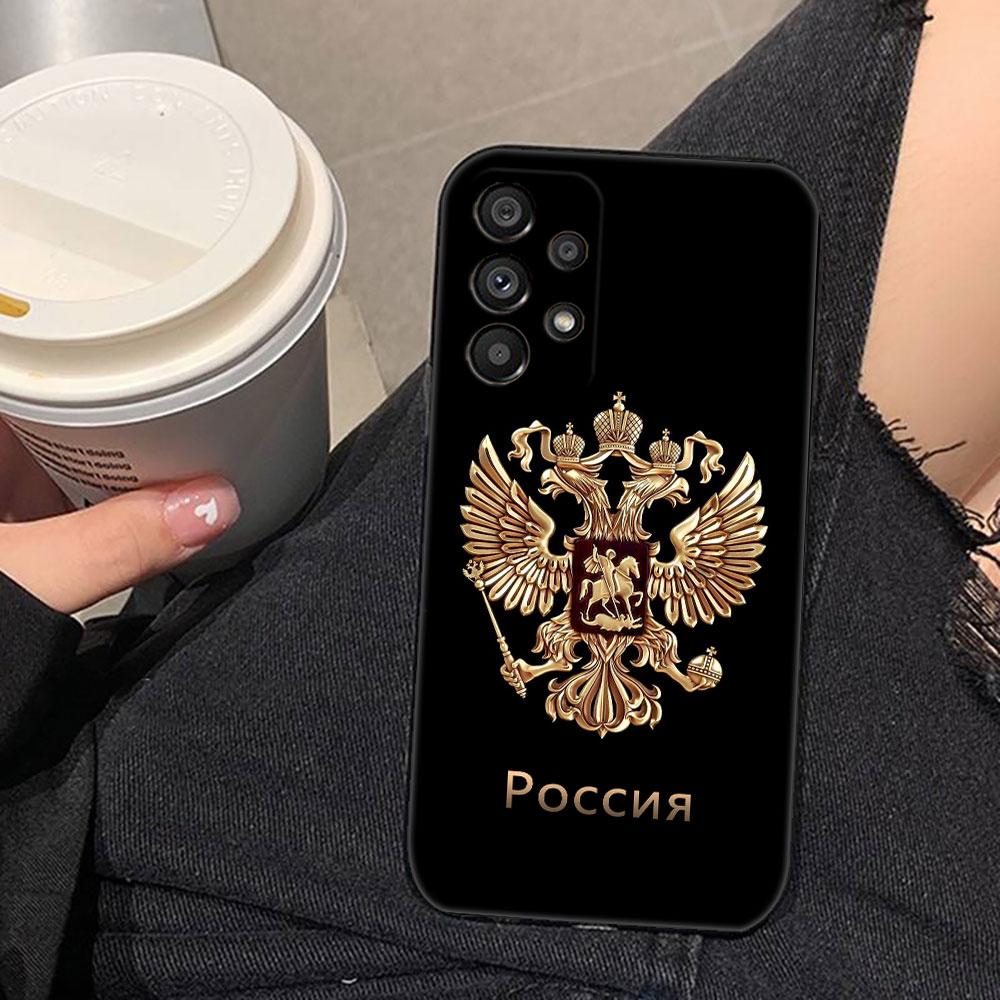 Russia Vintage Emblem Flag Phone Case For Samsung A73 A72 A71 A57 A56 A55 A54 A53 A52 A51 A37 A36 A32 A23 A22 A16 A15 A14 Case