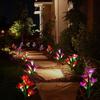Vogue Outdoor Lily Pathway Lights Двор Садовые украшения Солнечные водонепроницаемые цветы для патио