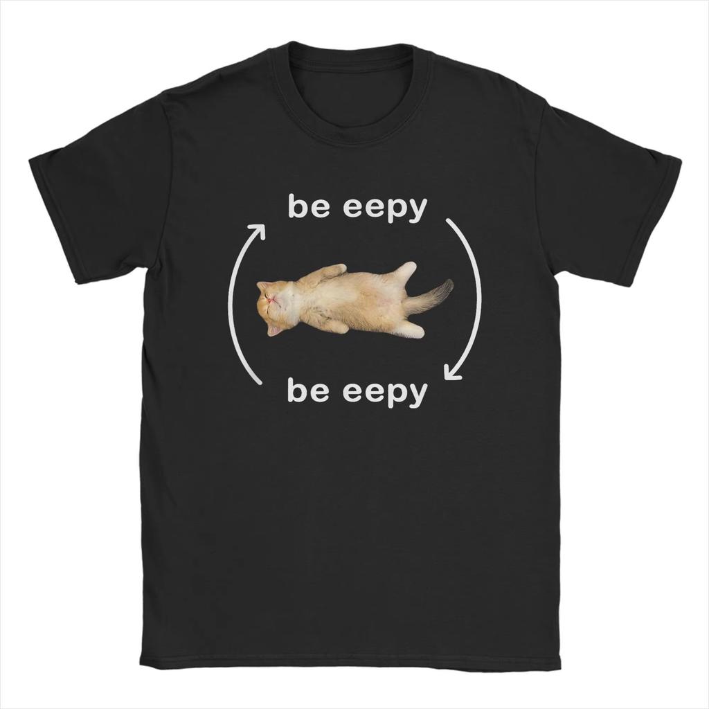 2026 Unisex Tshirt Eepy Cat Sleepy Cat Meme Awesome Tee Shirt Short Sleeve T Shirts Round Neck Clothing Gif