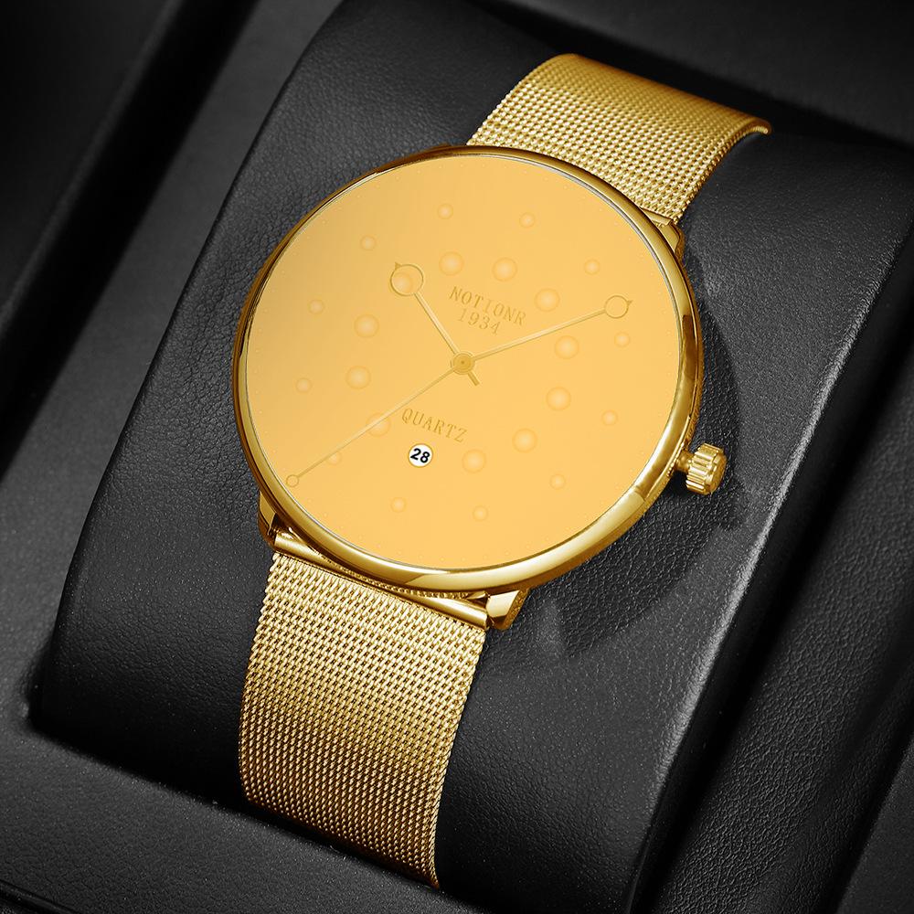 Grand Garden Watch Men's Watch Quartz Men's Watch Simple Two Color Men's Watch Large Dial Watch Stainless Steel Watch