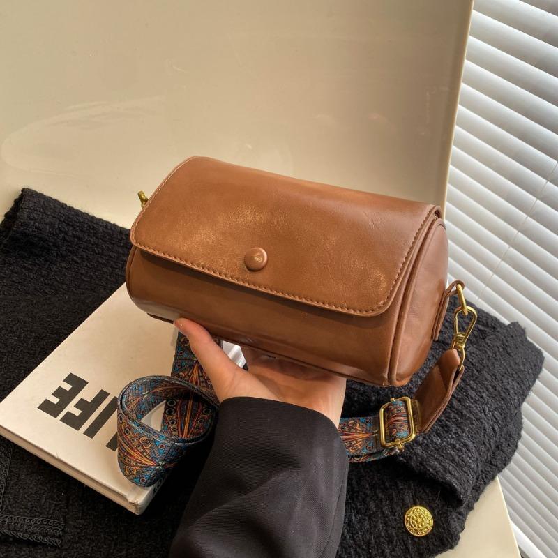 Новая ретро маленькая сумка нишевый дизайн весенняя универсальная высококлассная широкополосная на плечо сумка-мессенджер сумка-цилиндр