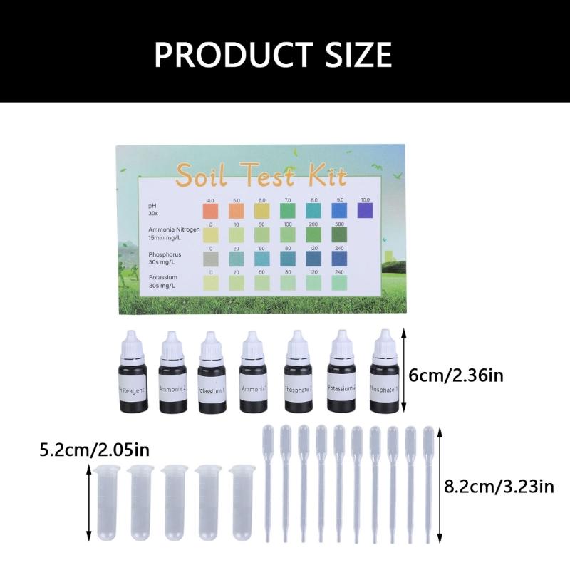 Универсальный раствор для тестирования почвы, подходящий для газона, сада, фермы, растений, с простым в использовании анализом NPK, для использования в помещении и на открытом воздухе