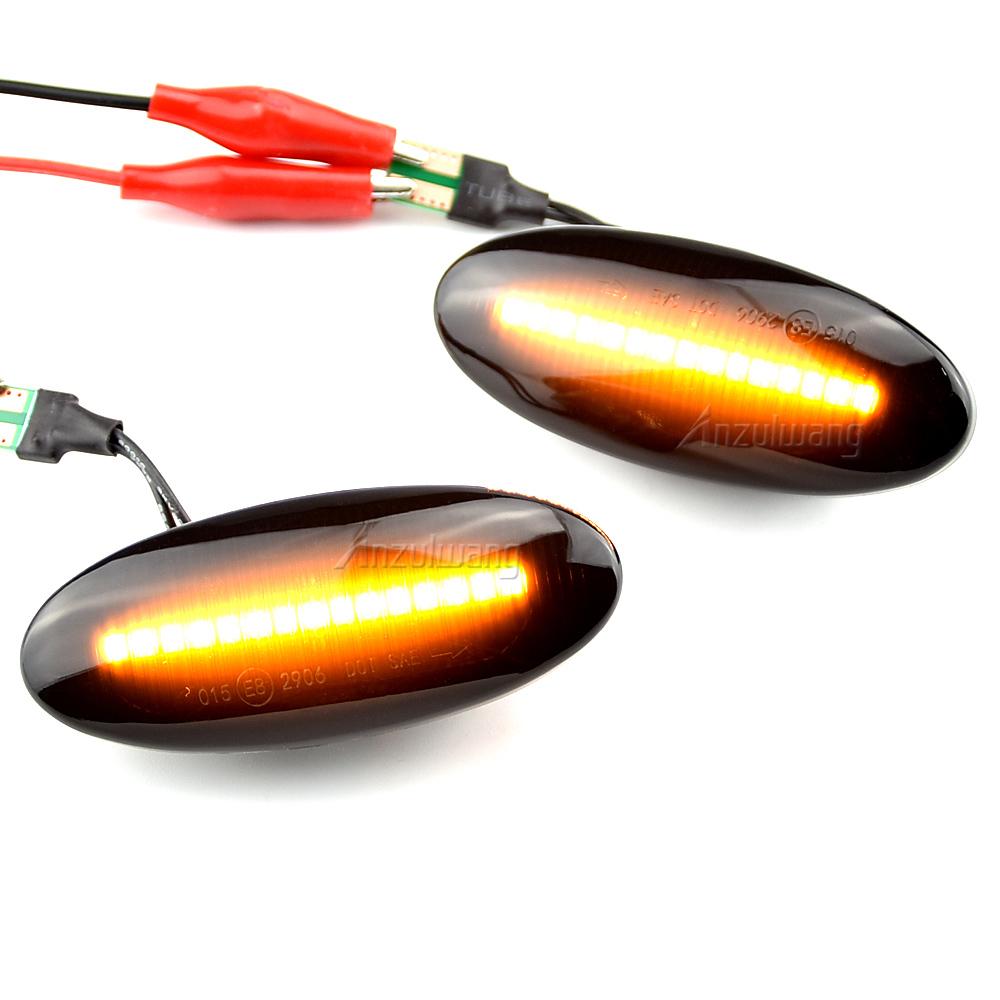 2 шт., динамические светодиодные боковые указатели поворота на крыльях, янтарный для Nissan Qashqai Dualis Juke Micra March Micra Note