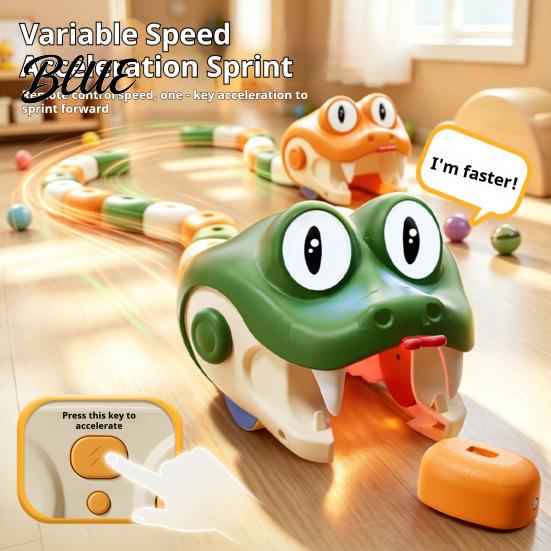 Игрушка Змейка для Двух Игроков 1/2 Шт. Магнитная Игрушка с Дистанционным Управлением Подвижные Глаза Электрическая Поедающая для Детей 2 Интерактивная RC Игра со Светом и Звуком