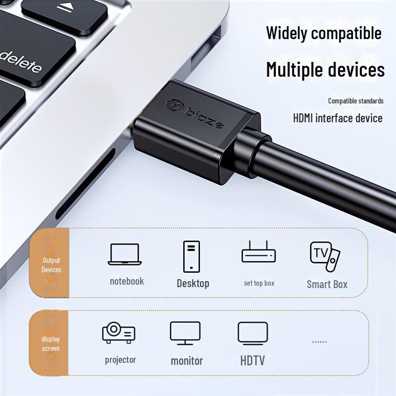 Кабель Biyaz 4K HDMI 2.0 «папа-папа» для видео высокой четкости