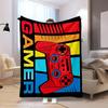 1PC Game Elements printed blanket, all season lightweight home office outdoor nap multifunctional blanket A6
