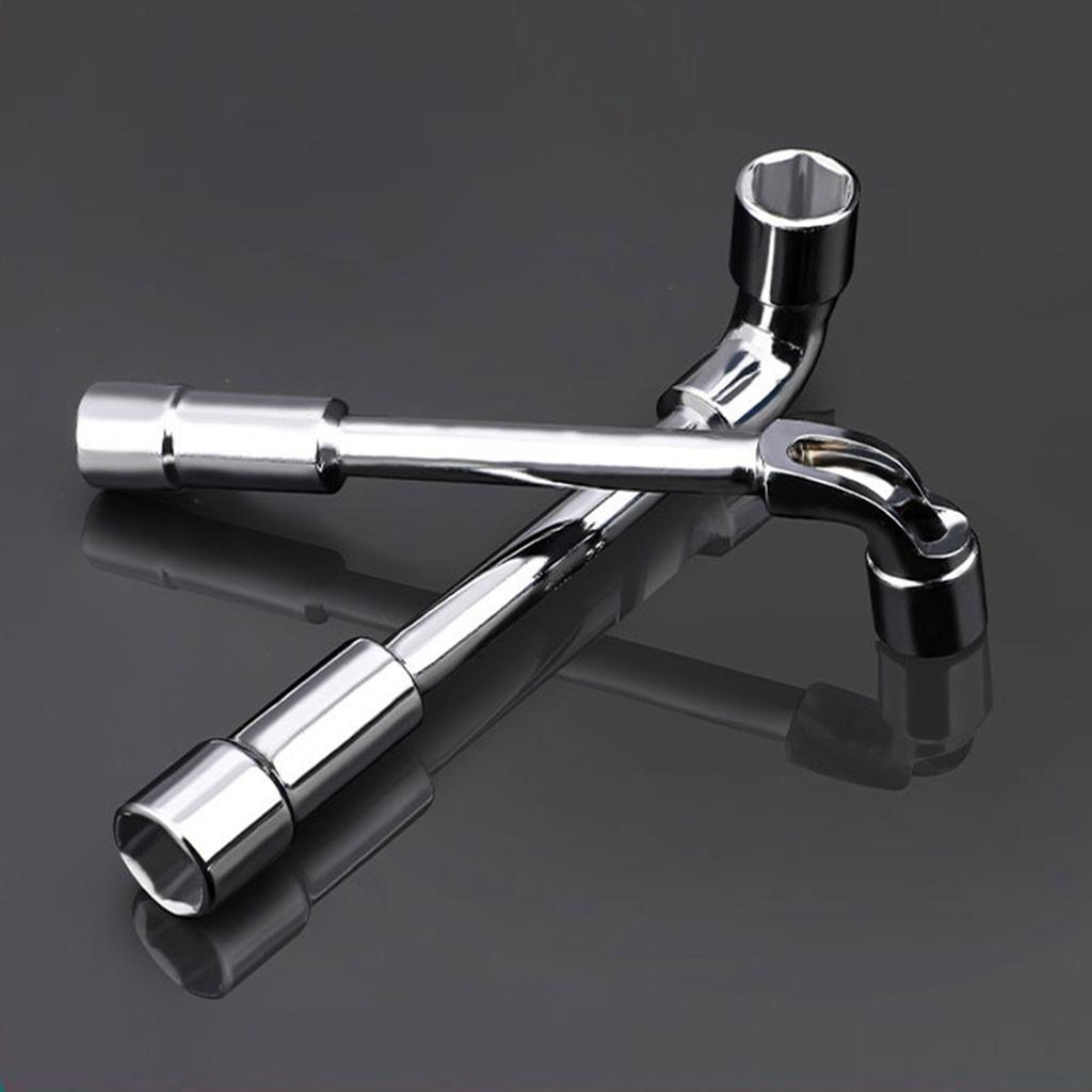 L Shaped Angled Hex Socket Wrench Steel Double Ended Elbow Tubular Socket Spanner for Mechanic Repair Tool 6/8/10/12mm