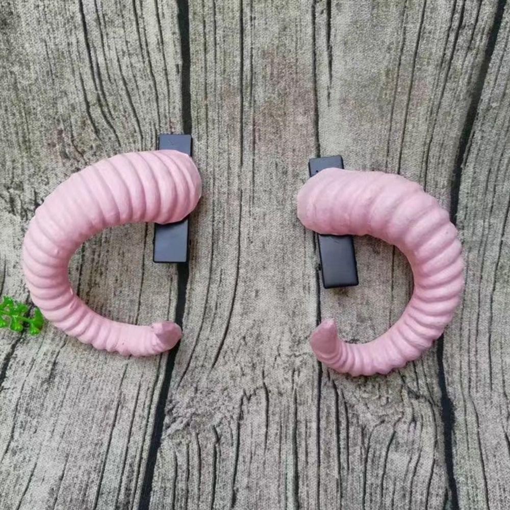 Black Gothic Style Devil Horn Headband Ram Horns Shape Masquerade Party Accessories  for Women