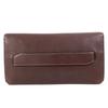 HERMES envelope Bag, flap pouch Clutch bag Leather Brown/SilverHardware