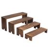 4-Piece Tiered Wooden Storage Shelf Set for Kitchen Counter or Bathroom