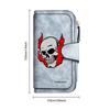 Gothic Skull Flame Pattern Long Wallet Multi Slot Card Holder Purse