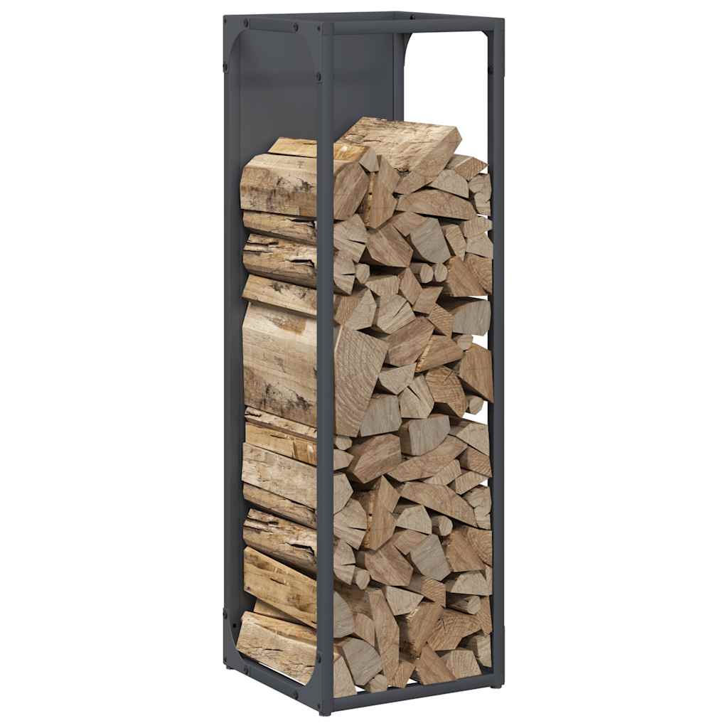 Firewood Rack Anthracite Grey 25 x 25 x 80 cm Cold Rolled Steel